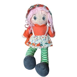 Vintage orange chiffon cuddles doll  ganz bros rétro kids toys strawberry